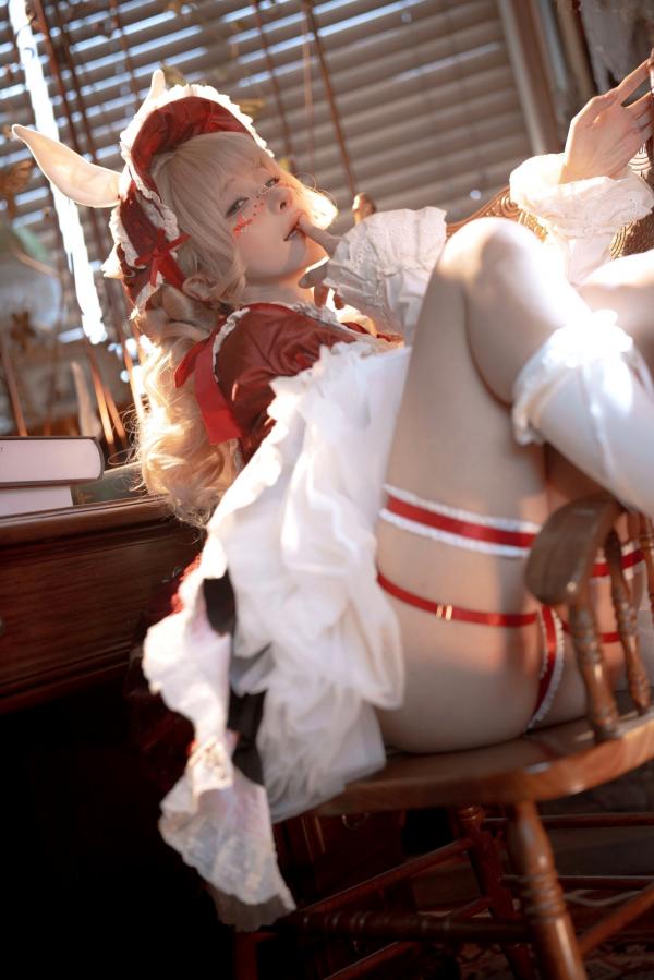 蠢沫沫   蠢沫沫-橱窗娃娃 cosplay艺术私房，精致洋娃娃造型，大胆红白束缚诱惑，演绎梦幻视觉盛宴第8张图片
