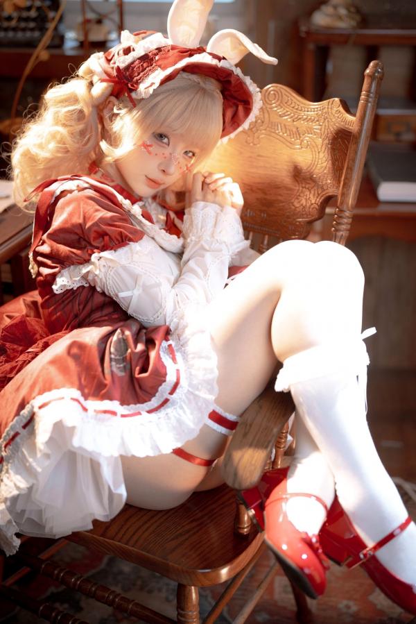 蠢沫沫   蠢沫沫-橱窗娃娃 cosplay艺术私房，精致洋娃娃造型，大胆红白束缚诱惑，演绎梦幻视觉盛宴第10张图片