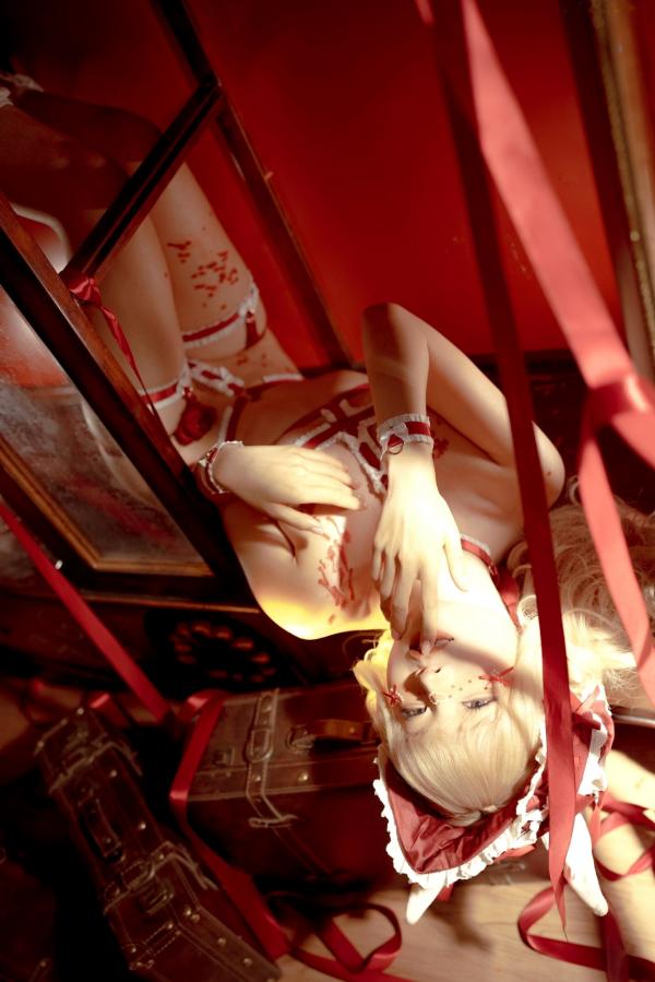 蠢沫沫   蠢沫沫-橱窗娃娃 cosplay艺术私房，精致洋娃娃造型，大胆红白束缚诱惑，演绎梦幻视觉盛宴第120张图片