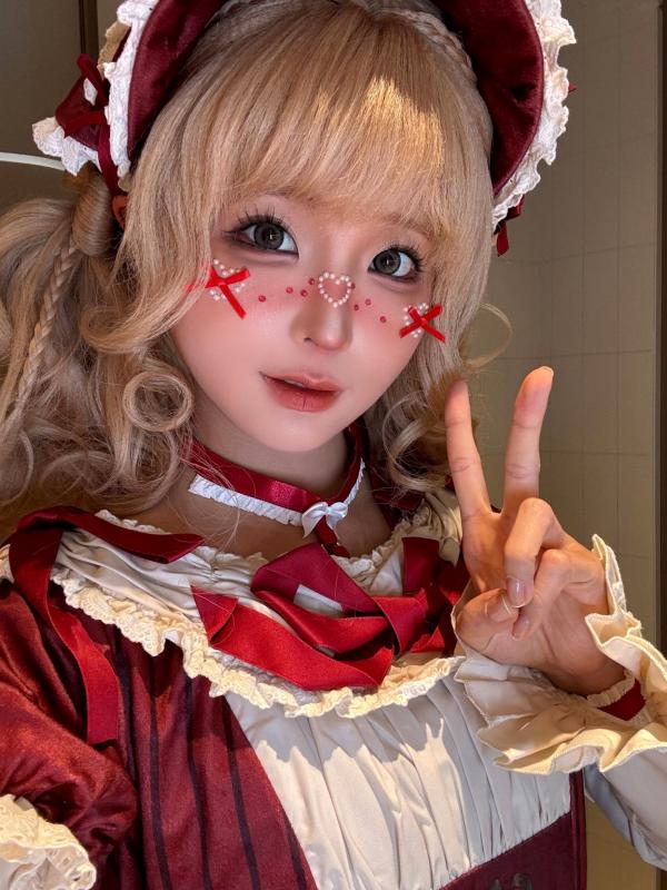 蠢沫沫   蠢沫沫-橱窗娃娃 cosplay艺术私房，精致洋娃娃造型，大胆红白束缚诱惑，演绎梦幻视觉盛宴第134张图片