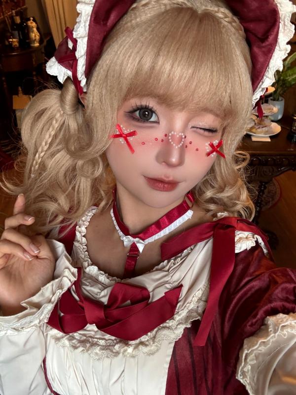 蠢沫沫   蠢沫沫-橱窗娃娃 cosplay艺术私房，精致洋娃娃造型，大胆红白束缚诱惑，演绎梦幻视觉盛宴第135张图片