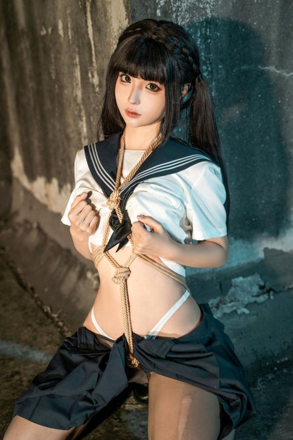 蠢沫沫   蠢沫沫-蠢沫沫奇遇记系列：暗黑废土风角色扮演制服诱惑与绳艺视觉大片第26张图片