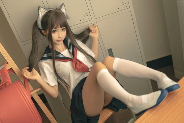 蠢沫沫   蠢沫沫-校园萌系猫女郎School Kitty写真，极致诱惑角色扮演，大尺度私房美图第4张图片