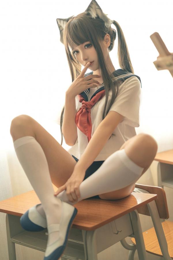 蠢沫沫   蠢沫沫-校园萌系猫女郎School Kitty写真，极致诱惑角色扮演，大尺度私房美图第26张图片