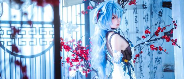 蠢沫沫   蠢沫沫-2024年会员合集-原神甘雨COS-绝美改良旗袍黑丝长腿-国风二次元视觉盛宴第17张图片