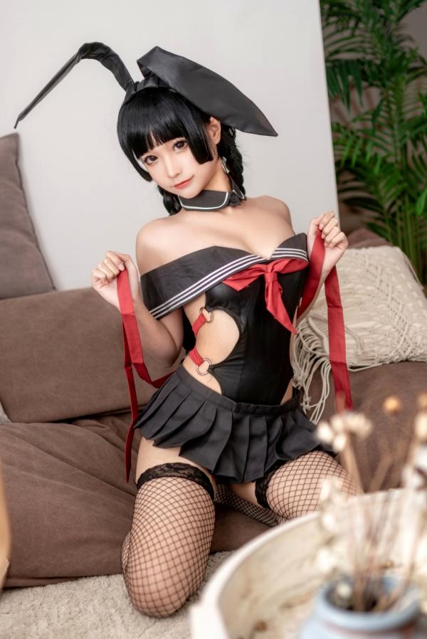 蠢沫沫   蠢沫沫-126-卯月桃子：暗黑兔女郎黑丝诱惑私房，大尺度足控福利美腿写真 - 无圣光大尺度第39张图片