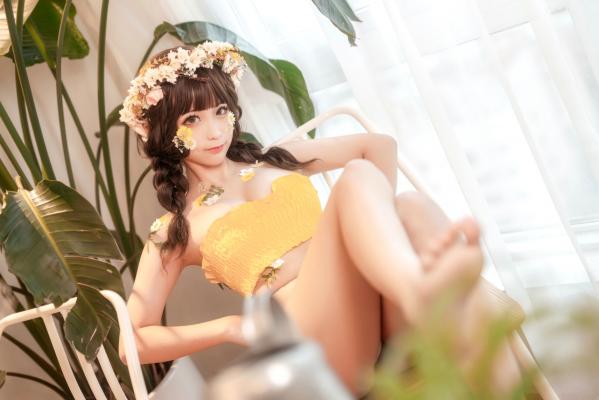 蠢沫沫   蠢沫沫-124-《尖耳国度》花精灵 - 唯美花丛风格，精灵耳造型，私房写真美腿，角色扮演，极致诱惑第20张图片