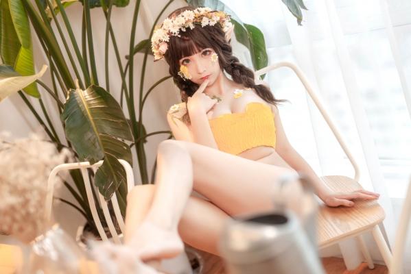蠢沫沫   蠢沫沫-124-《尖耳国度》花精灵 - 唯美花丛风格，精灵耳造型，私房写真美腿，角色扮演，极致诱惑第25张图片