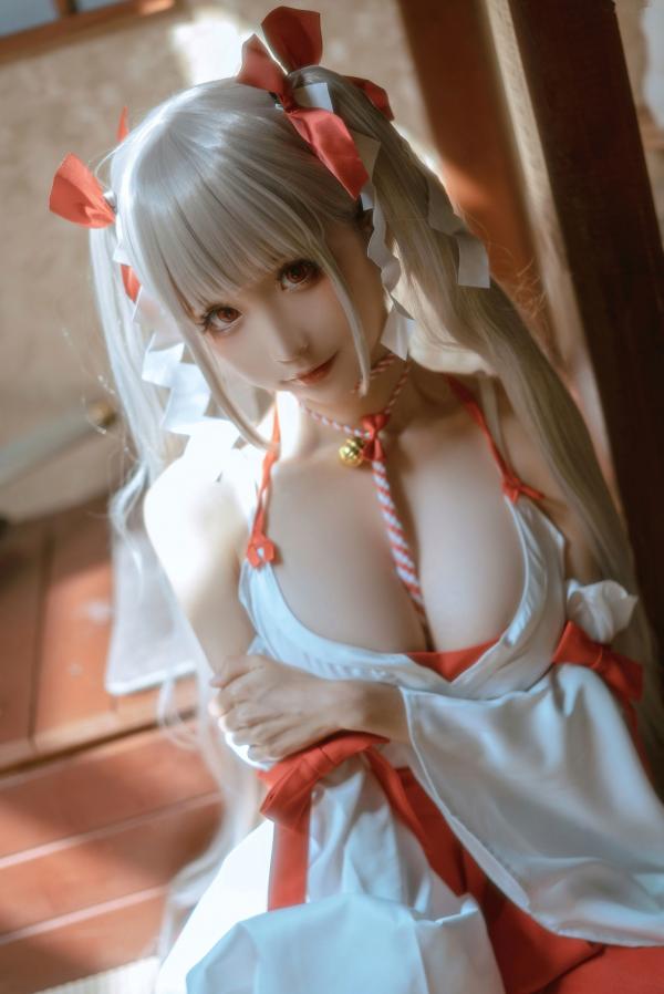 蠢沫沫   蠢沫沫-132-可畏巫女造型：绝美二次元少女，精致和风私房，令人心动的纯欲魅力第8张图片