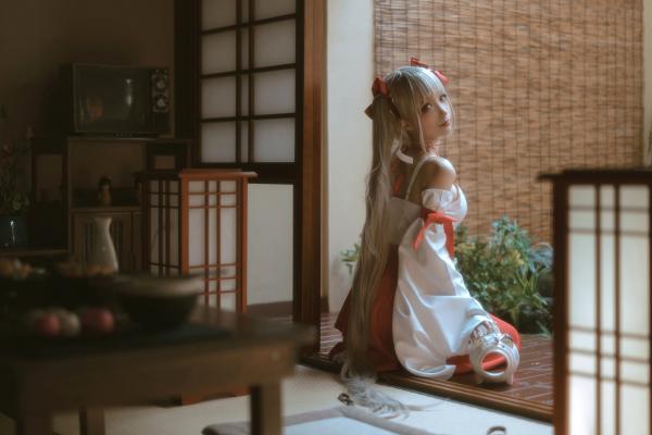 蠢沫沫   蠢沫沫-132-可畏巫女造型：绝美二次元少女，精致和风私房，令人心动的纯欲魅力第21张图片