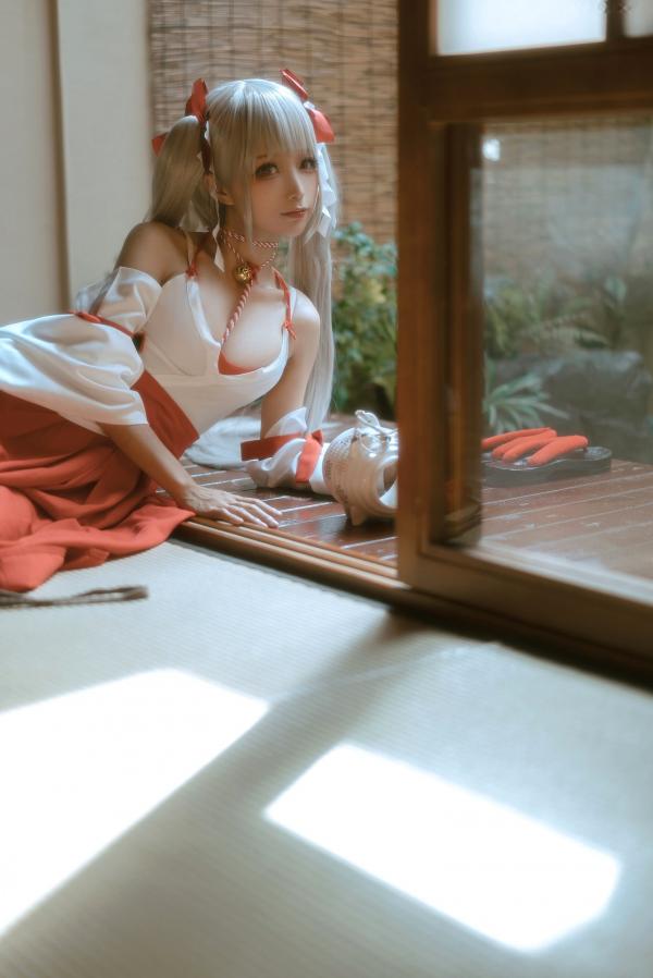 蠢沫沫   蠢沫沫-132-可畏巫女造型：绝美二次元少女，精致和风私房，令人心动的纯欲魅力第26张图片