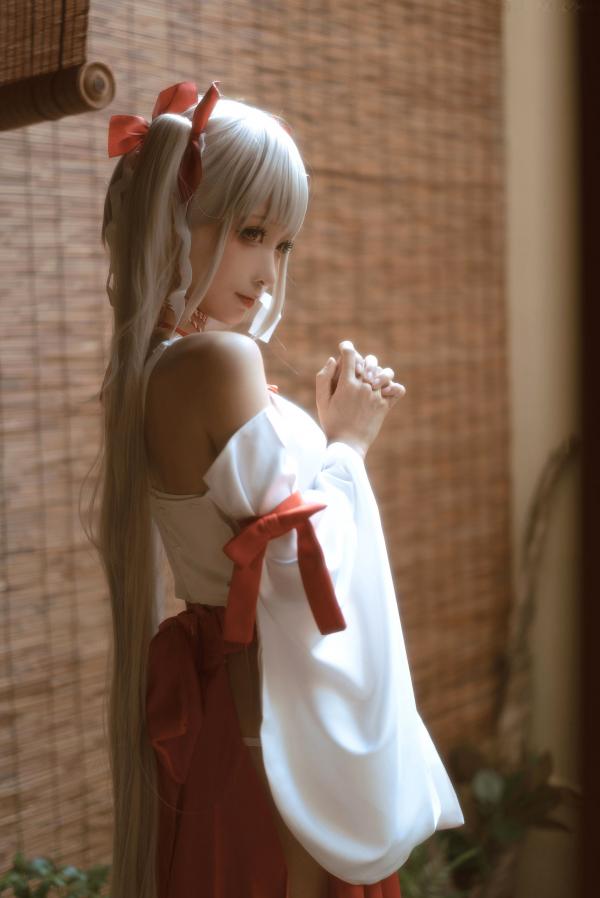 蠢沫沫   蠢沫沫-132-可畏巫女造型：绝美二次元少女，精致和风私房，令人心动的纯欲魅力第35张图片