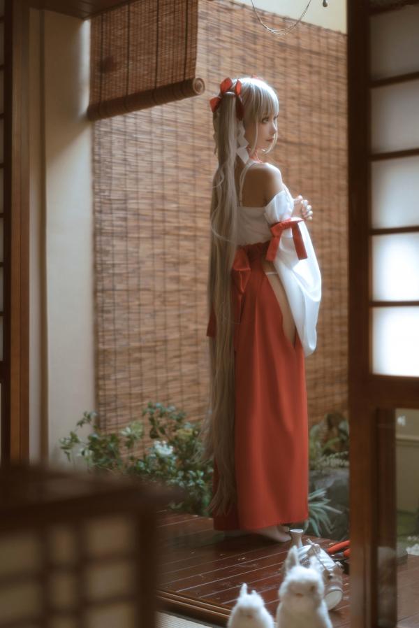 蠢沫沫   蠢沫沫-132-可畏巫女造型：绝美二次元少女，精致和风私房，令人心动的纯欲魅力第36张图片