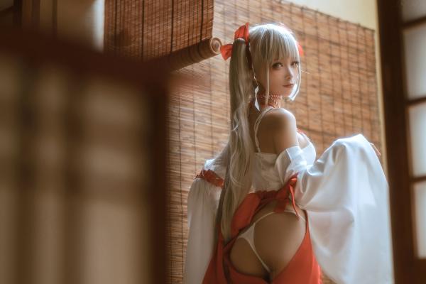 蠢沫沫   蠢沫沫-132-可畏巫女造型：绝美二次元少女，精致和风私房，令人心动的纯欲魅力第37张图片