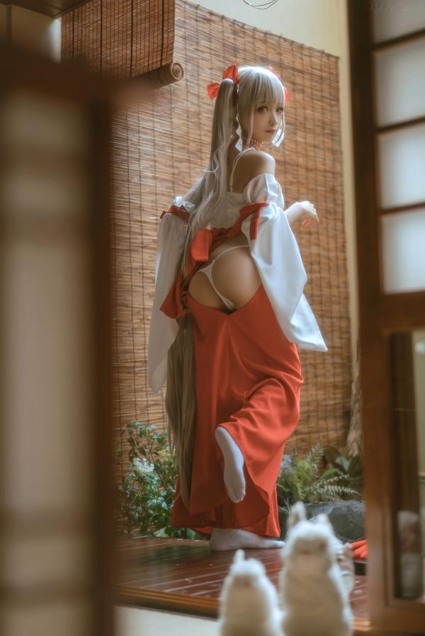 蠢沫沫   蠢沫沫-132-可畏巫女造型：绝美二次元少女，精致和风私房，令人心动的纯欲魅力第38张图片