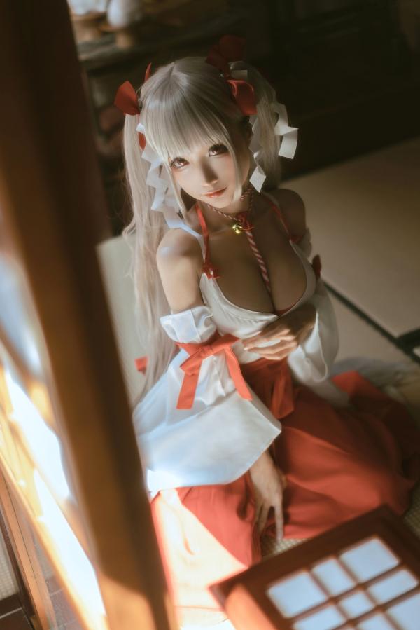 蠢沫沫   蠢沫沫-132-可畏巫女造型：绝美二次元少女，精致和风私房，令人心动的纯欲魅力第46张图片