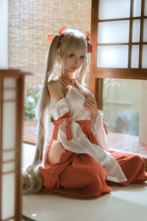 蠢沫沫   蠢沫沫-132-可畏巫女造型：绝美二次元少女，精致和风私房，令人心动的纯欲魅力第51张图片