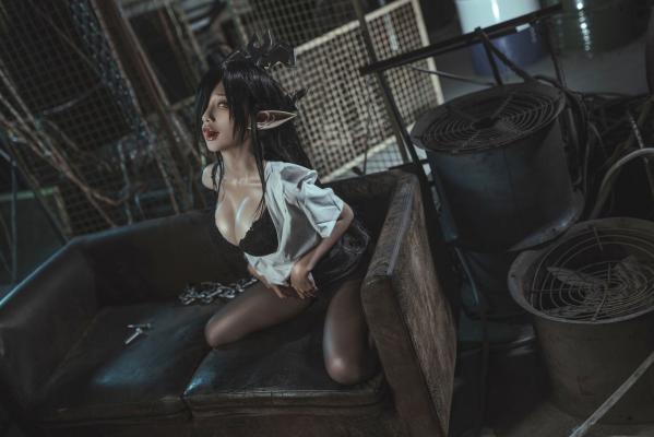 蠢沫沫   蠢沫沫黑兽精灵Cosplay，暗黑女王风极致诱惑，高清人像写真套图大赏第9张图片