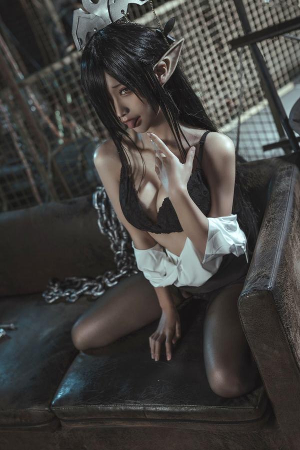 蠢沫沫   蠢沫沫黑兽精灵Cosplay，暗黑女王风极致诱惑，高清人像写真套图大赏第13张图片
