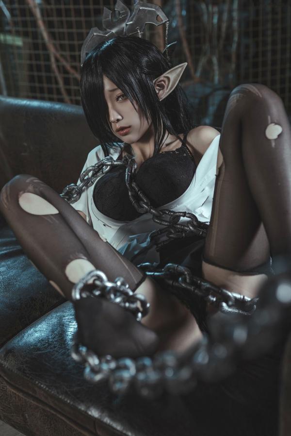 蠢沫沫   蠢沫沫黑兽精灵Cosplay，暗黑女王风极致诱惑，高清人像写真套图大赏第29张图片