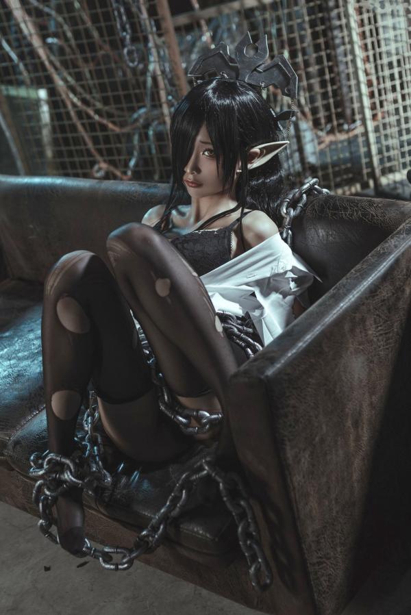 蠢沫沫   蠢沫沫黑兽精灵Cosplay，暗黑女王风极致诱惑，高清人像写真套图大赏第32张图片
