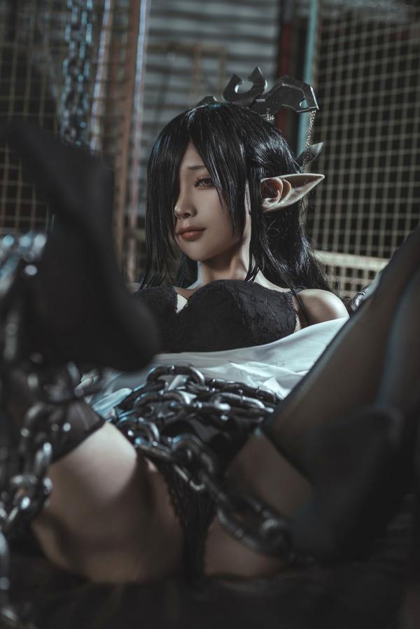 蠢沫沫   蠢沫沫黑兽精灵Cosplay，暗黑女王风极致诱惑，高清人像写真套图大赏第35张图片