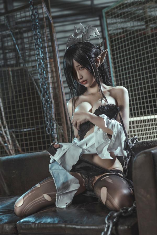 蠢沫沫   蠢沫沫黑兽精灵Cosplay，暗黑女王风极致诱惑，高清人像写真套图大赏第51张图片