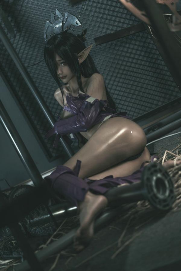 蠢沫沫   蠢沫沫黑兽精灵Cosplay，暗黑女王风极致诱惑，高清人像写真套图大赏第58张图片