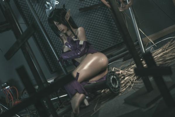 蠢沫沫   蠢沫沫黑兽精灵Cosplay，暗黑女王风极致诱惑，高清人像写真套图大赏第59张图片