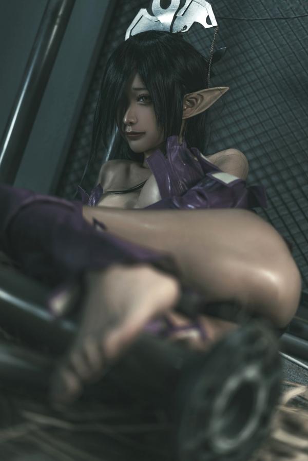 蠢沫沫   蠢沫沫黑兽精灵Cosplay，暗黑女王风极致诱惑，高清人像写真套图大赏第62张图片