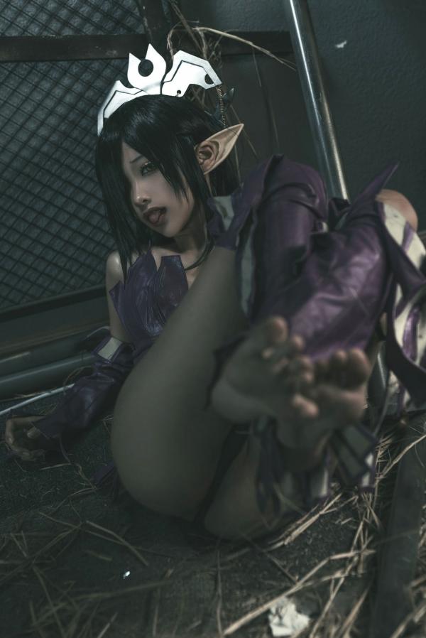 蠢沫沫   蠢沫沫黑兽精灵Cosplay，暗黑女王风极致诱惑，高清人像写真套图大赏第71张图片
