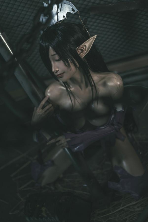 蠢沫沫   蠢沫沫黑兽精灵Cosplay，暗黑女王风极致诱惑，高清人像写真套图大赏第80张图片