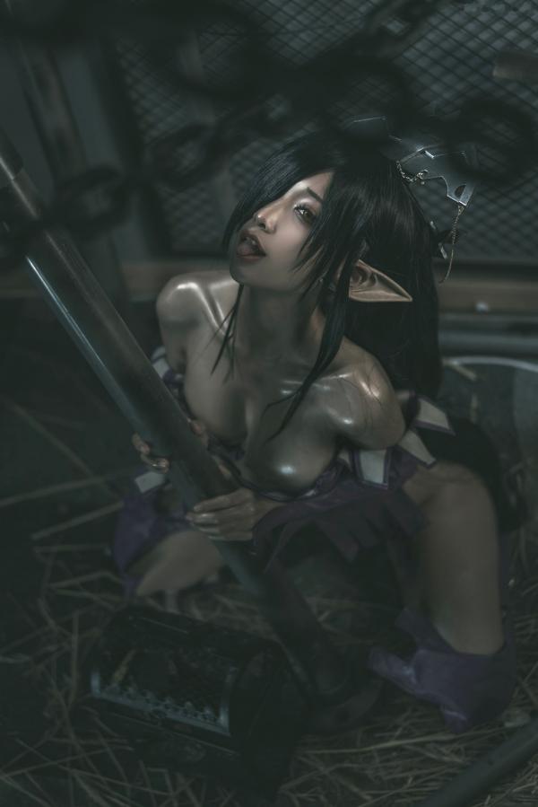 蠢沫沫   蠢沫沫黑兽精灵Cosplay，暗黑女王风极致诱惑，高清人像写真套图大赏第81张图片