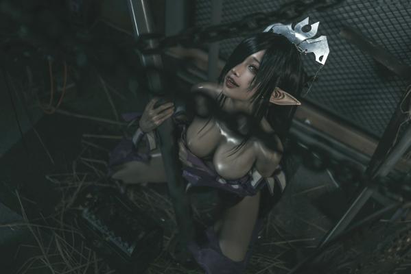 蠢沫沫   蠢沫沫黑兽精灵Cosplay，暗黑女王风极致诱惑，高清人像写真套图大赏第82张图片