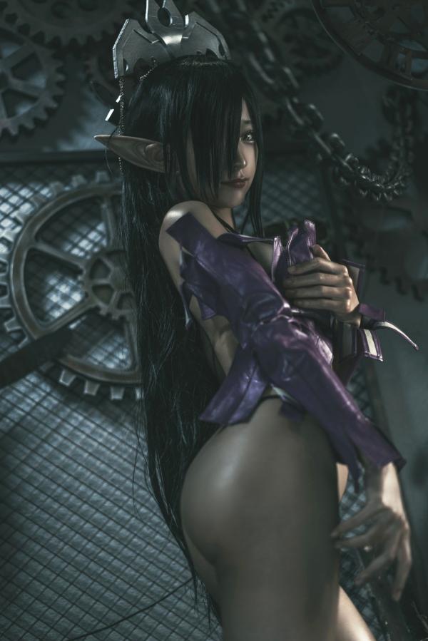 蠢沫沫   蠢沫沫黑兽精灵Cosplay，暗黑女王风极致诱惑，高清人像写真套图大赏第86张图片