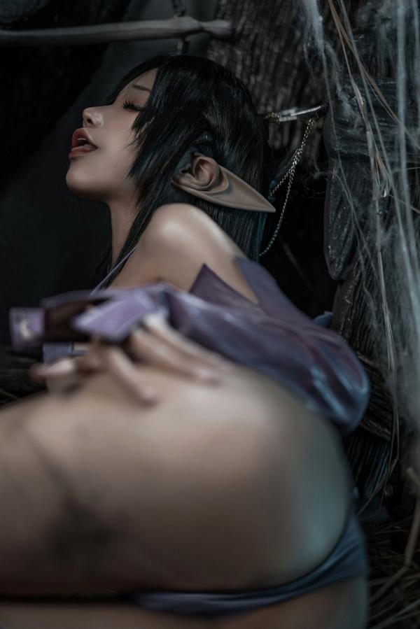 蠢沫沫   蠢沫沫黑兽精灵Cosplay，暗黑女王风极致诱惑，高清人像写真套图大赏第93张图片
