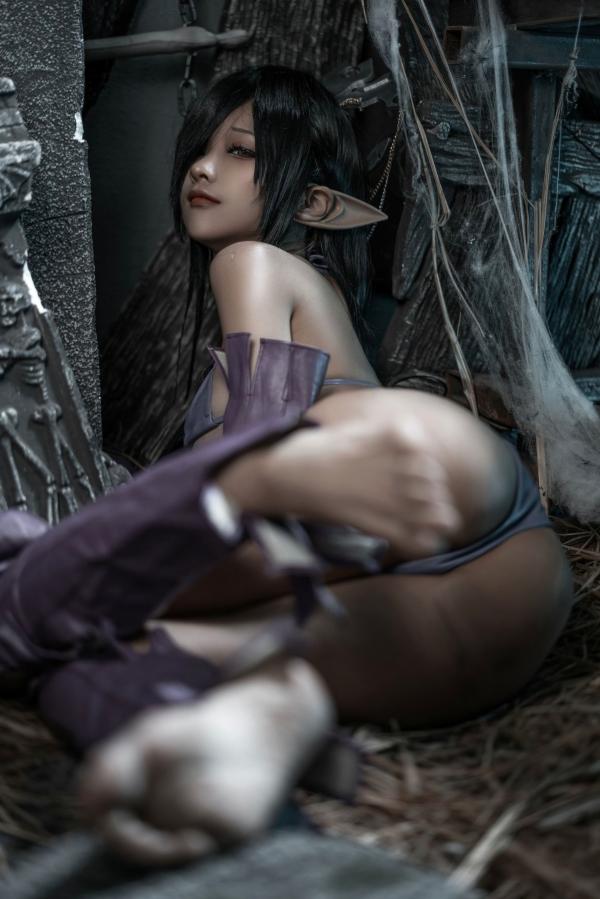 蠢沫沫   蠢沫沫黑兽精灵Cosplay，暗黑女王风极致诱惑，高清人像写真套图大赏第96张图片
