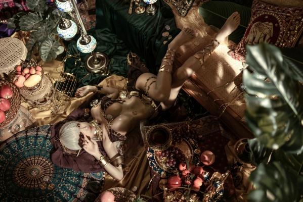 蠢沫沫   蠢沫沫-129-黑兽主题Cosplay：异域精灵风情，华丽珠宝与野性诱惑的视觉写真大片第9张图片