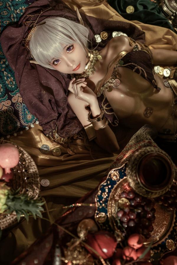蠢沫沫   蠢沫沫-129-黑兽主题Cosplay：异域精灵风情，华丽珠宝与野性诱惑的视觉写真大片第10张图片
