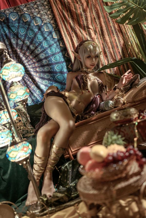 蠢沫沫   蠢沫沫-129-黑兽主题Cosplay：异域精灵风情，华丽珠宝与野性诱惑的视觉写真大片第15张图片