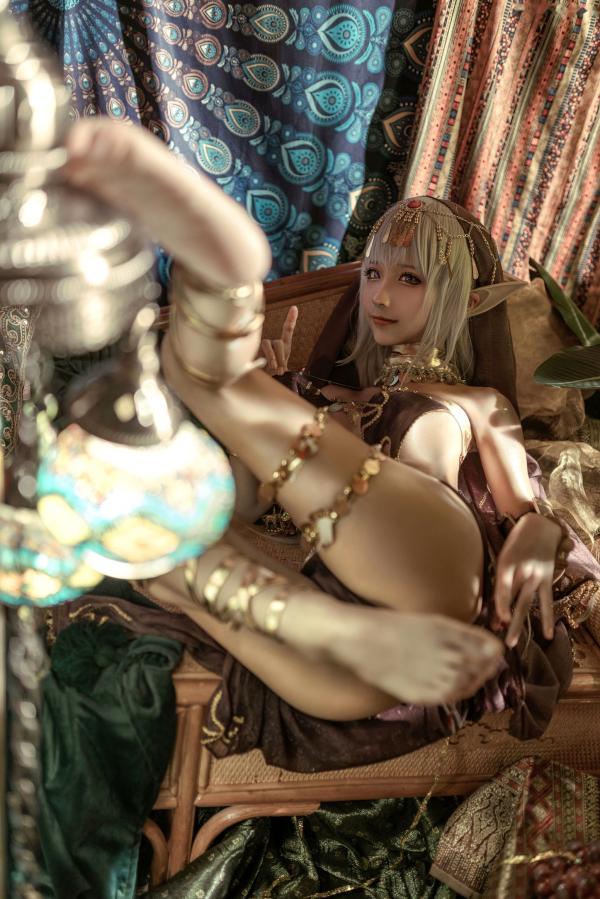 蠢沫沫   蠢沫沫-129-黑兽主题Cosplay：异域精灵风情，华丽珠宝与野性诱惑的视觉写真大片第17张图片