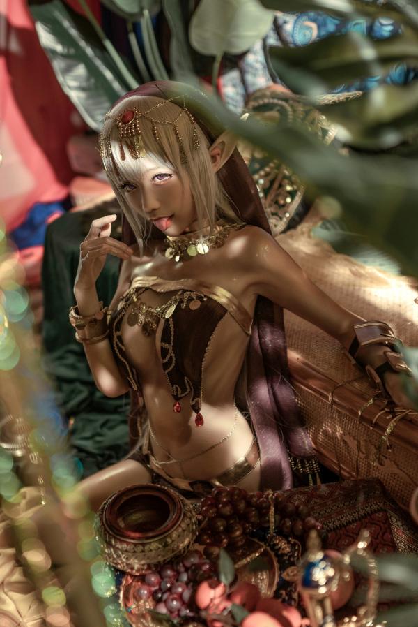 蠢沫沫   蠢沫沫-129-黑兽主题Cosplay：异域精灵风情，华丽珠宝与野性诱惑的视觉写真大片第18张图片