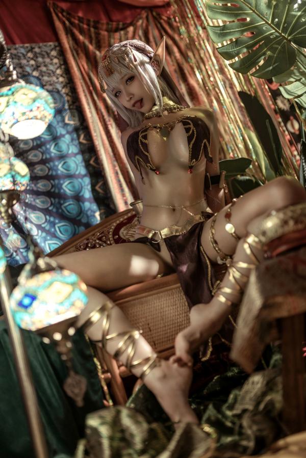 蠢沫沫   蠢沫沫-129-黑兽主题Cosplay：异域精灵风情，华丽珠宝与野性诱惑的视觉写真大片第21张图片