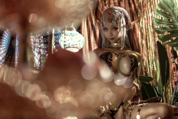 蠢沫沫   蠢沫沫-129-黑兽主题Cosplay：异域精灵风情，华丽珠宝与野性诱惑的视觉写真大片第24张图片