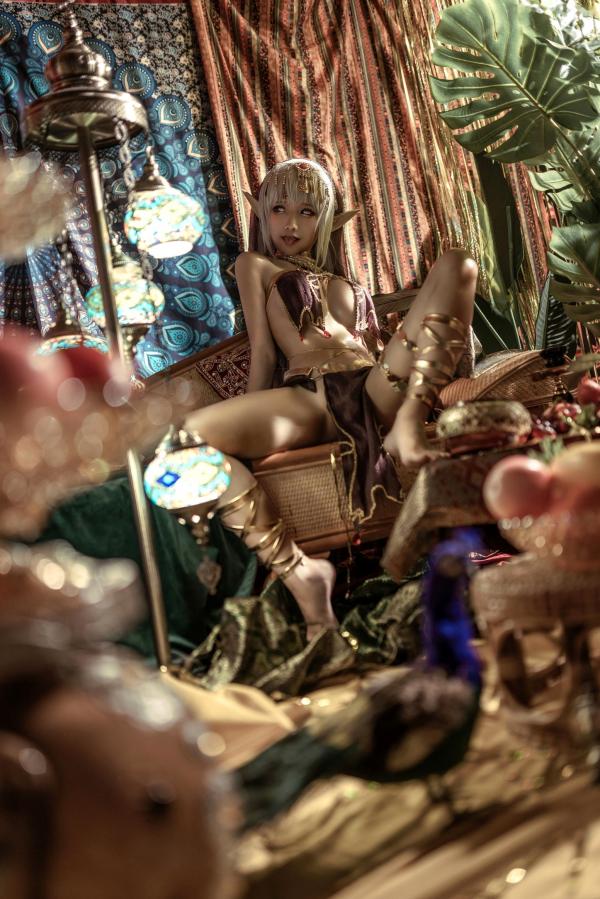 蠢沫沫   蠢沫沫-129-黑兽主题Cosplay：异域精灵风情，华丽珠宝与野性诱惑的视觉写真大片第25张图片