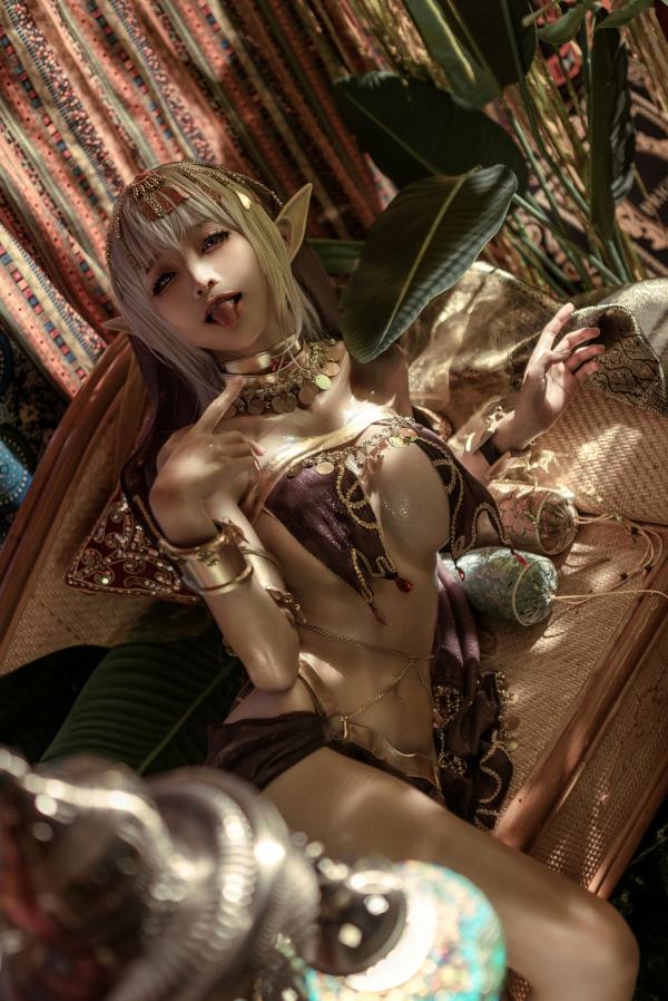 蠢沫沫   蠢沫沫-129-黑兽主题Cosplay：异域精灵风情，华丽珠宝与野性诱惑的视觉写真大片第29张图片