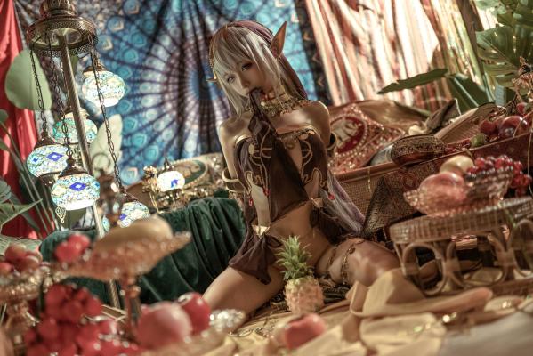 蠢沫沫   蠢沫沫-129-黑兽主题Cosplay：异域精灵风情，华丽珠宝与野性诱惑的视觉写真大片第33张图片