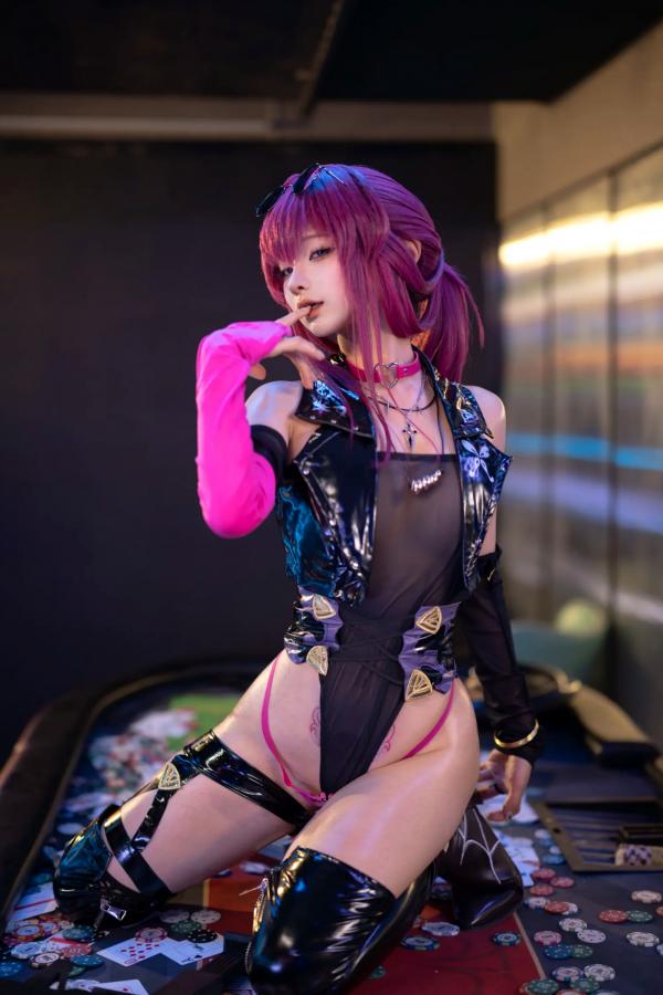 蠢沫沫   蠢沫沫 - 崩坏星穹铁道卡芙卡Cosplay，赌场主题私房性感美臀大尺度尤物写真 [154P]第46张图片