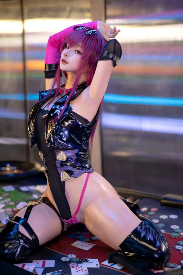 蠢沫沫   蠢沫沫 - 崩坏星穹铁道卡芙卡Cosplay，赌场主题私房性感美臀大尺度尤物写真 [154P]第50张图片