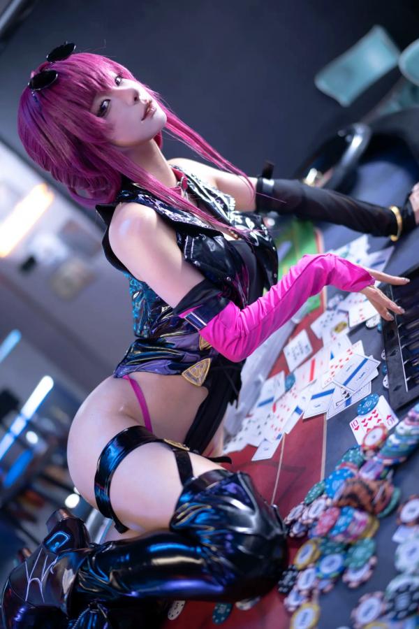 蠢沫沫   蠢沫沫 - 崩坏星穹铁道卡芙卡Cosplay，赌场主题私房性感美臀大尺度尤物写真 [154P]第90张图片